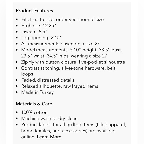 NEW! Anine Bing Kit relaxed fit 5” inseam cut off denim short - Picture 8 of 13